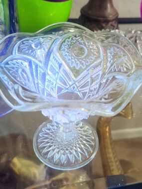 Glass Compote Pedestal Bowl - Clear